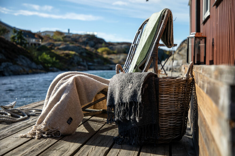 Kosta Linneväfveri Plaid Sjövallen, Green Kosta Linneväfveri Plaid Sjövallen, Green