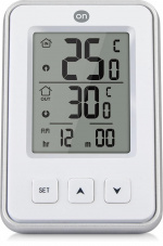 ON Indoor & outdoor thermometer with clock