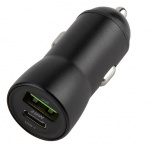 Maxlife MXCC-04 PD QC car charger 1x USB-C 1x USB 20W black Maxlife MXCC-04 PD QC car charger 1x USB-C 1x USB 20W black