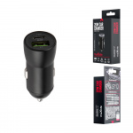 Maxlife MXCC-04 PD QC car charger 1x USB-C 1x USB 20W black Maxlife MXCC-04 PD QC car charger 1x USB-C 1x USB 20W black