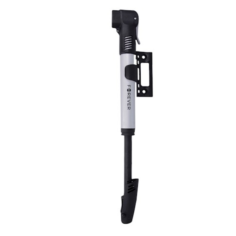 Forever Outdoor Bicycle pump with frame mount PU-100, Silver/Black