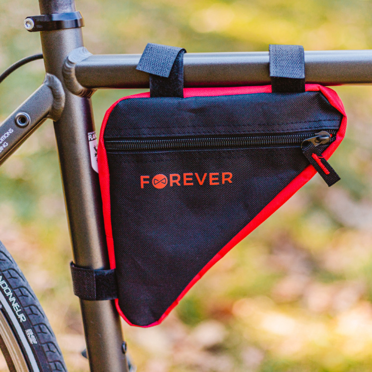 Forever Outdoor Bike bag for bicycle frame, Black/Red