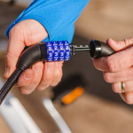 Forever Outdoor Bicycle lock with cable and code KYL-110, Black
