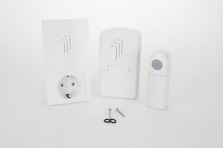 Byron DB432E Wireless doorbell White, 50m range