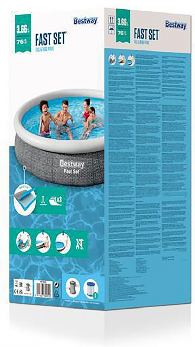 Bestway Fast Set Pool 3.66 x 76 cm Bestway Fast Set Pool 3.66 x 76 cm