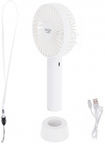Adler AD 7331 Fläkt Uppladdningsbar 9cm, 3 hastigheter, Vit