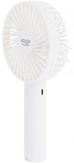 Adler AD 7331 Fläkt Uppladdningsbar 9cm, 3 hastigheter, Vit