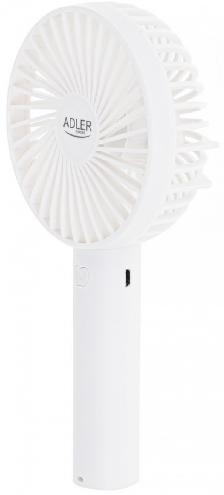 Adler AD 7331 Fläkt Uppladdningsbar 9cm, 3 hastigheter, Vit