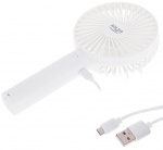Adler AD 7331 Fläkt Uppladdningsbar 9cm, 3 hastigheter, Vit