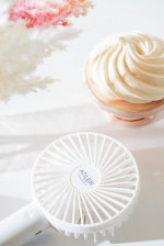 Adler AD 7331 Fläkt Uppladdningsbar 9cm, 3 hastigheter, Vit