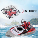 3-in-1 Drone, Boat, Car 2.4 G 4-axis, Red/Gray