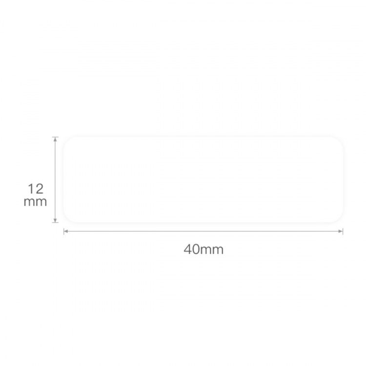 Thermal labels for Niimbot D11 Labeling machine, Self-adhesive, 12x40mm, White