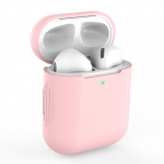 Silicone protective case for Apple Airpods, Pink Silicone protective case for Apple Airpods, Pink