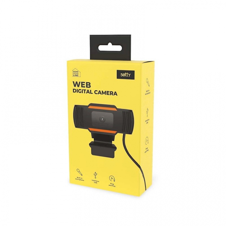 Setty Webcam with built-in microphone, Black