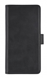 Essentials Xiaomi Redmi Note 14 PU-plånbok, avtagbar, 3 kort, svart