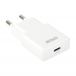DELTACO USB-C väggladdare, 1x USB-C PD 30 W, slimmad storlek, stödjer PPS DELTACO USB-C väggladdare, 1x USB-C PD 30 W, slimmad storlek, stödjer PPS