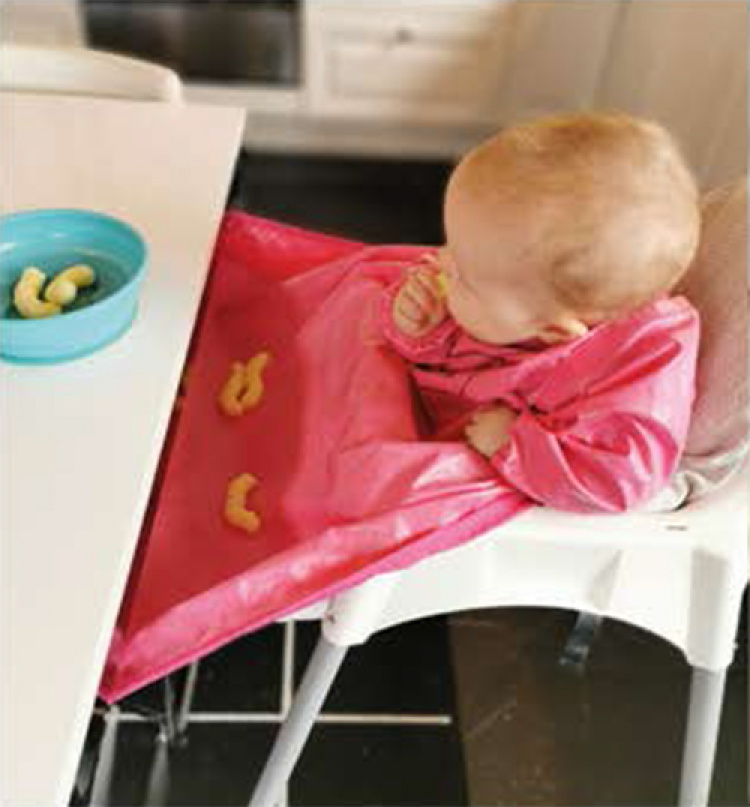 Practical Long Sleeve Bib, Blue