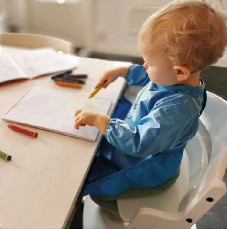 Practical Long Sleeve Bib, Pink