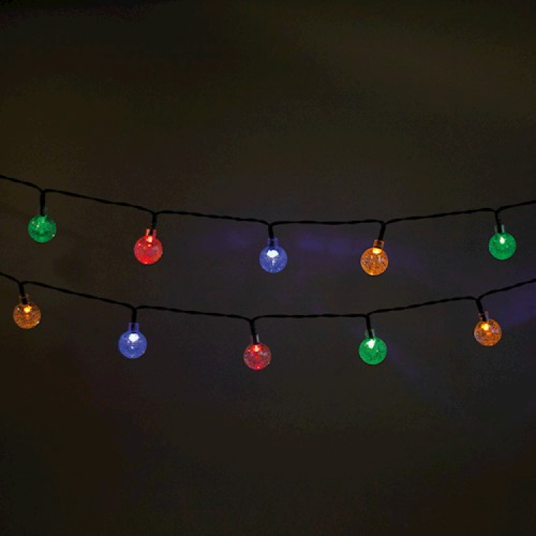 LED-Slinga 10m 100 ljusbollar, Flerfärgad 