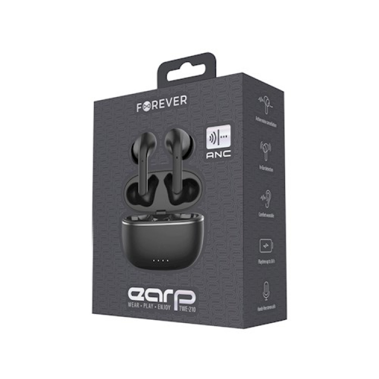 Forever Wireless Bluetooth Headphones, Black Forever Wireless Bluetooth Headphones, Black