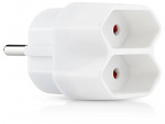 Splitter plug 2-way EU, Adapter with 2 sockets Splitter plug 2-way EU, Adapter with 2 sockets