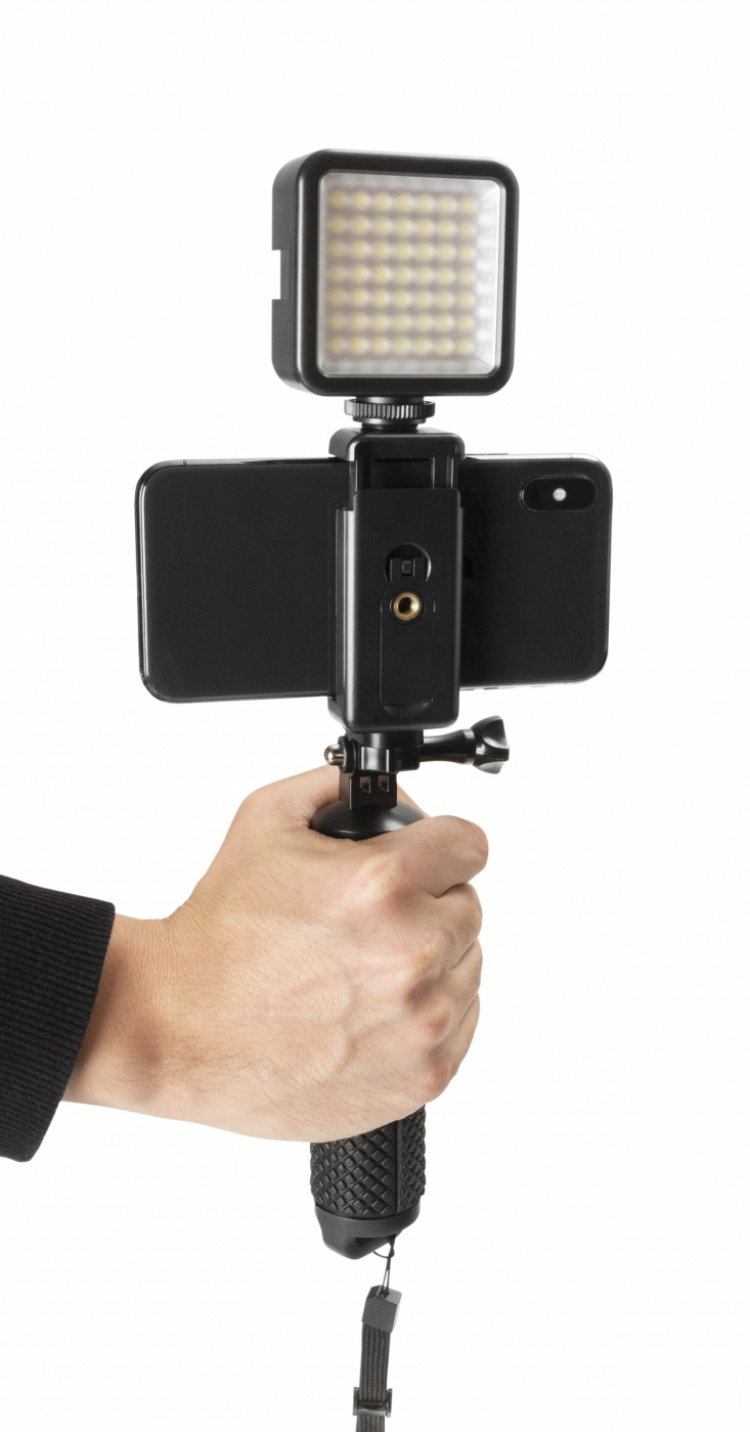 GADGETMONSTER Vlogging Stick with LED light