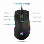 Havit MS1002 Programmable RGB Gaming Mouse 3200DPI with 7 buttons Havit MS1002 Programmable RGB Gaming Mouse 3200DPI with 7 buttons