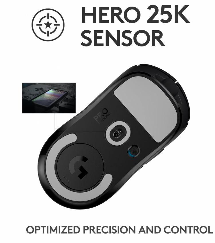 Logitech PRO X SUPERLIGHT Wireless Gaming Mouse, Black Logitech PRO X SUPERLIGHT Wireless Gaming Mouse, Black