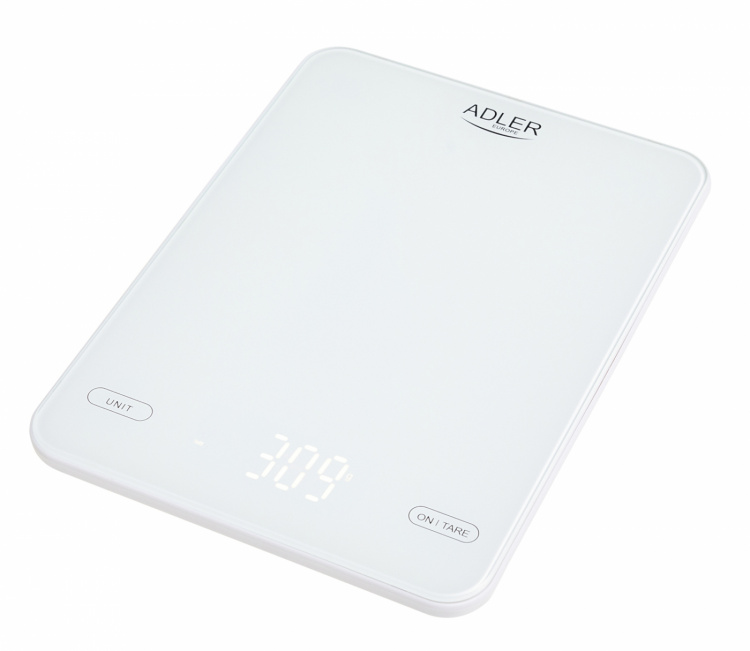 Adler AD 3177w Kitchen scale 10kg USB charged, White