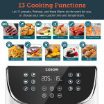 Cosori Air Fryer with 11 Programs, LED display, 5,5L