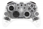 DELTACO Nintendo Switch Controller, transparent, RGB, macro buttons