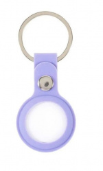 Silicone holder for AirTag with keychain, Purple