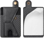 PU leather card holder with stand, Black