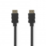Nedis High Speed HDMI™ Cable with Ethernet | HDMI™ Connector | HDMI™ Connector | 4K@30Hz | ARC | 10.2 Gbps | 3.00 m | Round | PVC | Black | Envelope Nedis High Speed HDMI™ Cable with Ethernet | HDMI™ Connector | HDMI™ Connector | 4K@30Hz | ARC | 10.2 Gbps | 3.00 m | Round | PVC | Black | Envelope