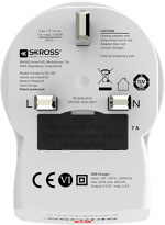 Skross reseadapter för Storbritannien med USB