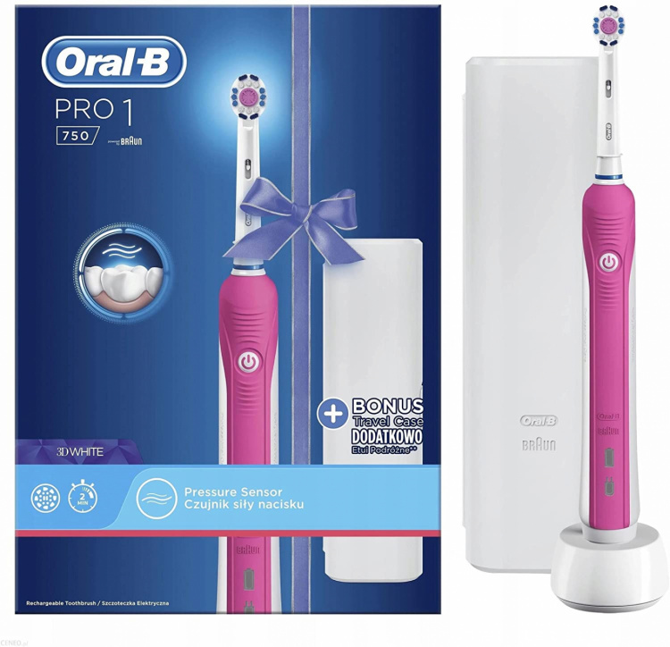 Oral-B Pro 1 750 CA Pink + Travel case