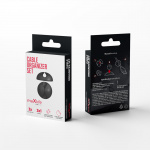 Maxlife Home Office cable organizer set 3x1 holes black