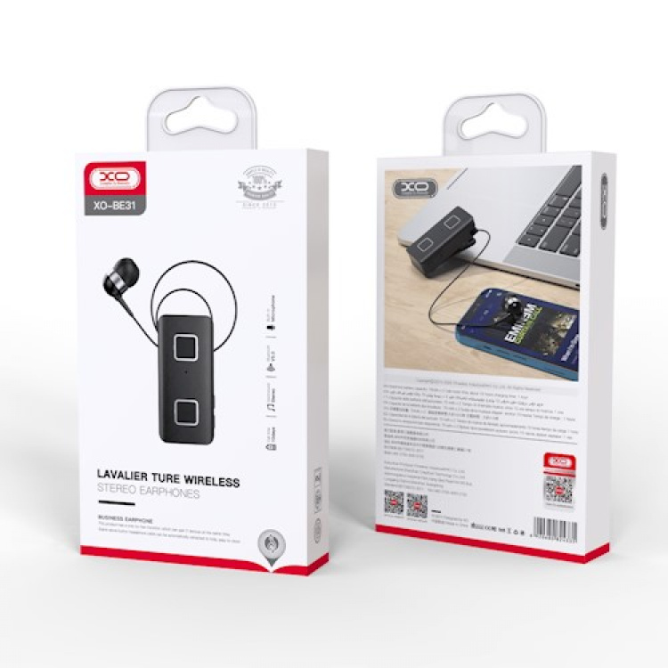 XO Bluetooth earphone BE31, Black