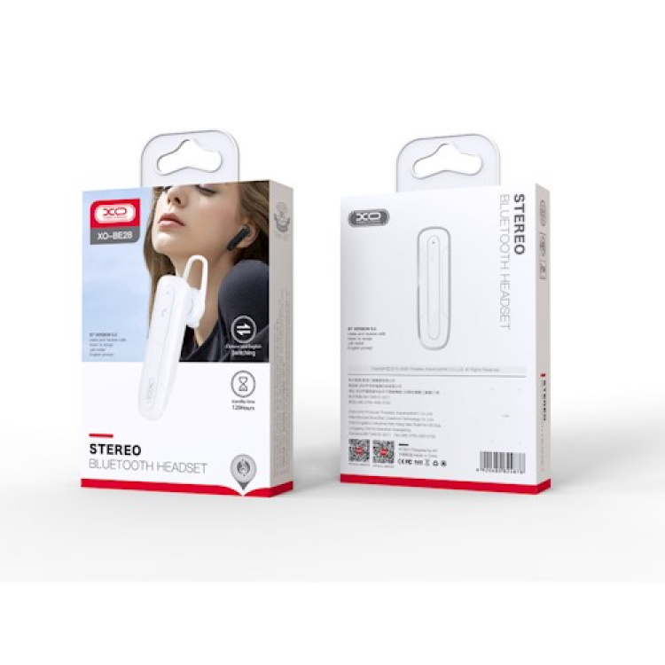 XO Bluetooth earphone BE28, White