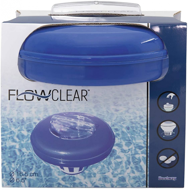 Bestway Flowclear Floating Chlorine / Bromine Dispenser, 16,5cm Bestway Flowclear Floating Chlorine / Bromine Dispenser, 16,5cm