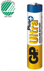 GP Ultra Plus Alkaline AAA battery, 24AUP/LR03, 4-pack GP Ultra Plus Alkaline AAA battery, 24AUP/LR03, 4-pack