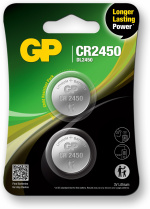 GP Button Cell Lithium CR2450, 2-pack GP Button Cell Lithium CR2450, 2-pack