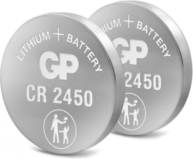 GP Button Cell Lithium CR2450, 2-pack GP Button Cell Lithium CR2450, 2-pack