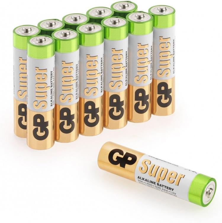 GP Super Alkaline AAA battery, 24A/LR03, 12-pack