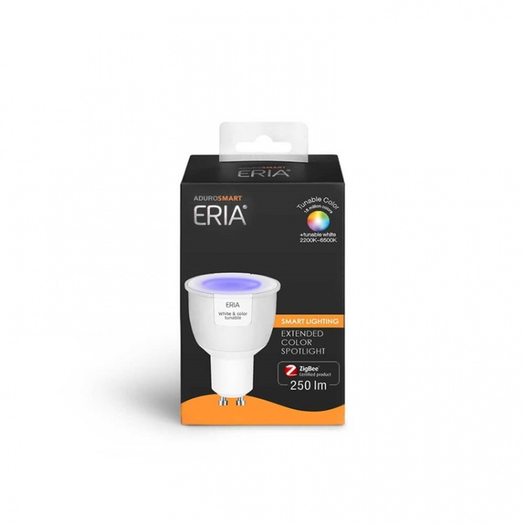Adurosmart ZigBee GU10 RGB Spot 16 million colours, 2200-6500k Adurosmart ZigBee GU10 RGB Spot 16 million colours, 2200-6500k
