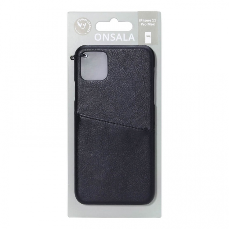 Onsala Mobilecover Black iPhone 11 Pro Max Creditcard Pocket Onsala Mobilecover Black iPhone 11 Pro Max Creditcard Pocket