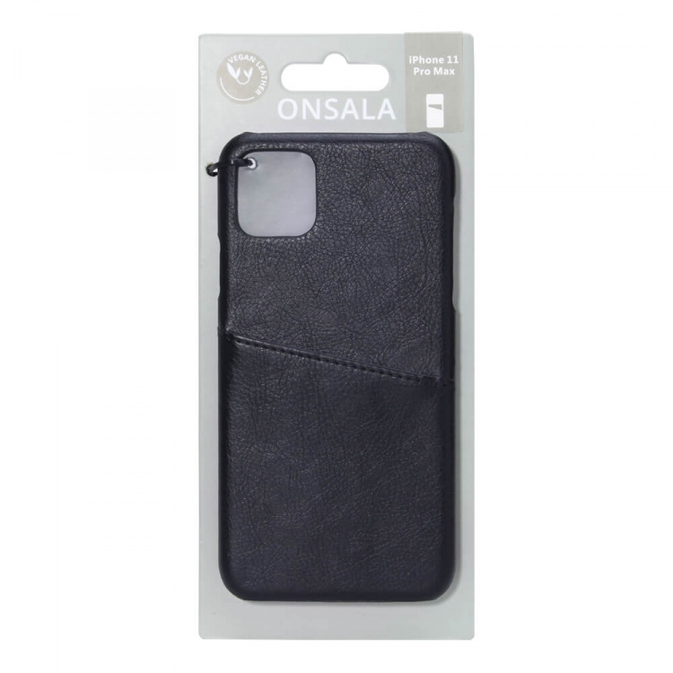 Onsala Mobilecover Black iPhone 11 Pro Max Creditcard Pocket Onsala Mobilecover Black iPhone 11 Pro Max Creditcard Pocket