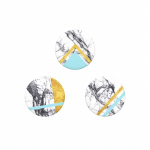 PopSockets White Marble Glam Removable MINI Grip 3pack