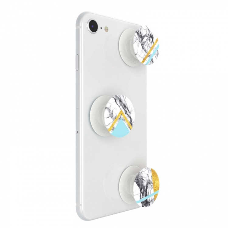 PopSockets White Marble Glam Removable MINI Grip 3pack