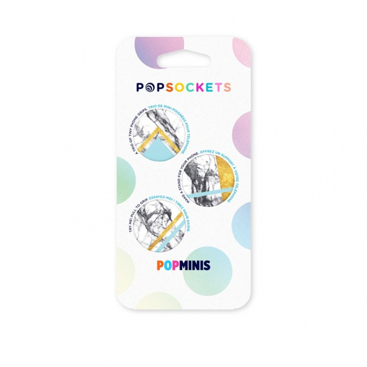 PopSockets White Marble Glam Removable MINI Grip 3pack